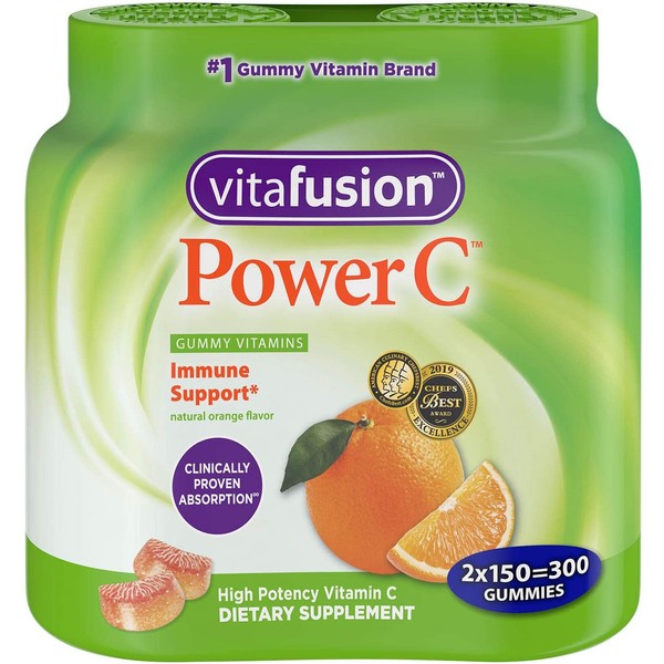 Vitafusion Power C, Gummy MsXeQF Vitamins for Adults, 150 Count (Pack of 2)