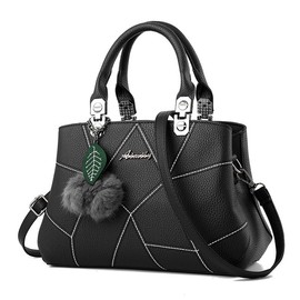 BAFMSREG Women's Handbag Handbag - Woman PU Leather Shoulder Bag - Shoulder Bag Many Compartments Zip Multi Pockets Elegant Tote Shopper - Everyday Fashion Work City City, black
