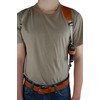 Barsony Saddle Tan Leather Shoulder Holster for Walther PDP 4"