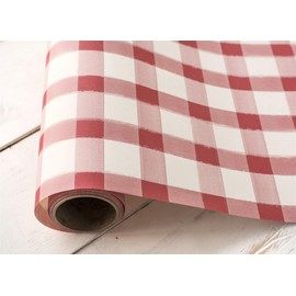 Hester and Cook 20" Red Painted Check Paper Runner