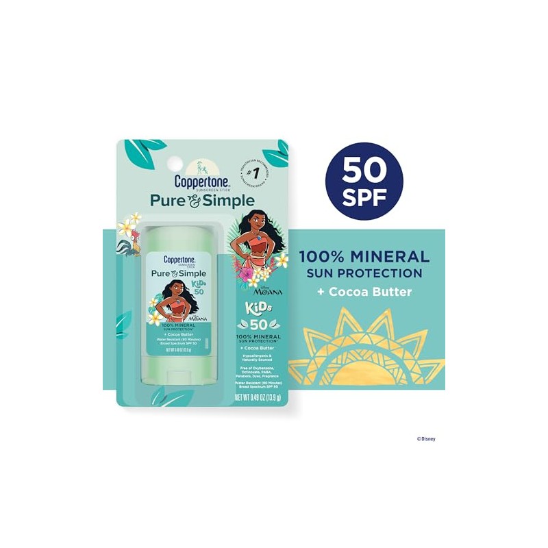 Coppertone KIDS Sunscreen Stick SPF 50 (0.5 Ounce) (Packaging may