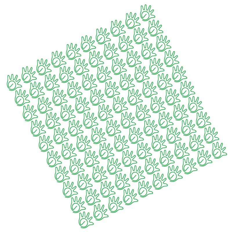 100pcs Paper Clips Innovative Cute Small Palm Shape Reusable Mini