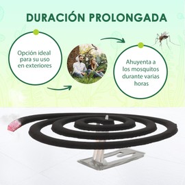20 Anti-Mosquito Spirals with Incense Burner and Anti-Mosquito Incense Holder; Citronella Incense, Outdoor Anti-Mosquito Citronella, Patio, Terrace, Camping