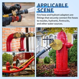 2 Pcs Fire Hydrant Hose Adapter 2-1/2" NST/NH Female x 3/4" GHT Male