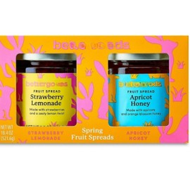 Easter Spring Fruit Jelly Jam Spreads Combo Pack, Strawberry Lemonade and Apricot Honey 18oz