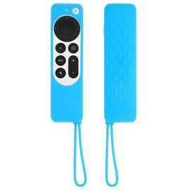 Remote Cover Case for Apple TV 4K Siri Remote 3rd Gen 2022/ 2nd Gen 2021, Anti Slip Shockproof Remote Cover Case with Lanyard for Apple TV 4K / HD Siri Remote Controller - Sky Blue