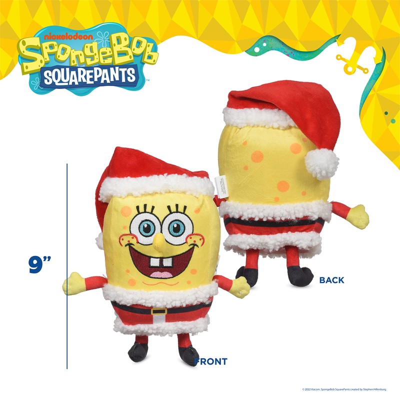 SpongeBob SquarePants for Pets Holiday 9” Figure Plush Dog Toys