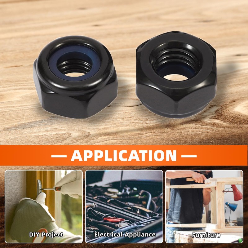 5/16-18 Nylon Insert Hex Lock Nuts Locknuts, 304 Stainless Steel