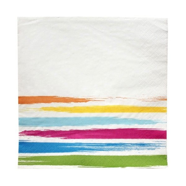 Nicole Home Collection Lunch Brushstrokes Collection | Pack of 40 Paper Napkin