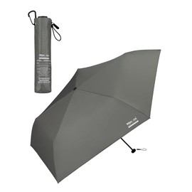 Wpc. IZA Men's Sunny and Rainy Umbrella [100% Light Blocking & UV Protection & UPF 50+ & Heat Shield] Lightweight & Slim Gray Folding Umbrella for Men & Women 190g Lightweight Stylish Solid Color