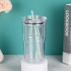 New Arrival 18oz Double Wall Snow Globe Plastic Pre-Drilled Double