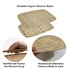 PEMAR Wicker Serving Trays w Handles,Rectangular Hand-Woven Lap Trays,Bamboo Bedroom