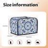 Waterproof Toaster Cover 2 Slice Wide Slot Blue White figure