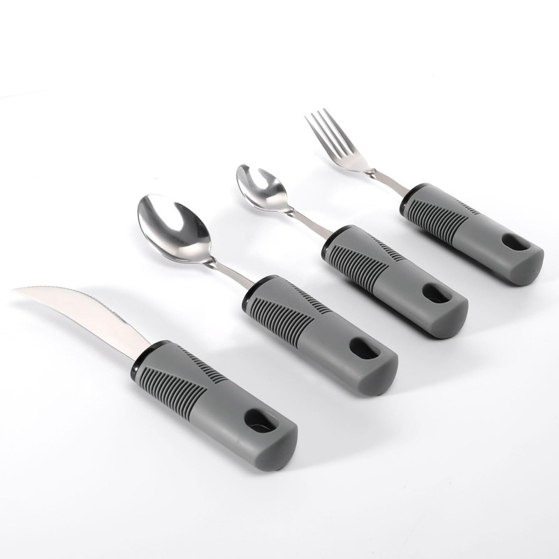 Extra Wide Handles Easy Grip Cutlery Set of 4 Disability