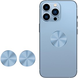 KISMER Magnetic Plate for Phone Mount 2 Pack Car Holder Metal Stickers Plate Adhesive (Compatible with Magnetic Mounts) CD Pattern 1.26 Inch Round Universal, Light Blue