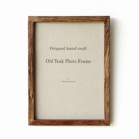 Photo Frame, Wood, Teak Wood, Stylish, A4, Wall Mounted, Simple, Natural, Wood Frame, Old Teak Wood Photo Frame, Natural A4