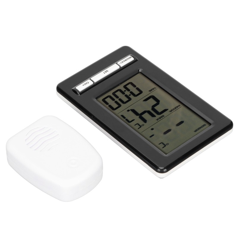 Wireless Electronic Thermometer Indoor Outdoor Home Digital Weather Station Clock