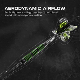 KOTO - Dark Night, 23 G, Green, 80% Tungsten, Incl. 3 Barrels, 3 Flights & 3 Shafts