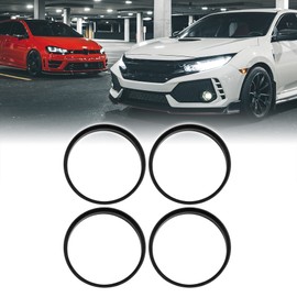 X AUTOHAUX Car Hub Centric Rings Wheel Bore Center 67.1 to 66.1mm - 4 Pcs Black Plastic