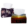 2 Pack Tissue Box Cover Holder, Sunset Field Poppy Sun