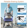 Soundfuse Rollator Walkers for Seniors with Seat, Foldable Lightweight Rolling