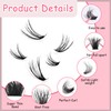 xiluuyou 580Pcs Individual Cluster Eyelashes Kit, D Curl DIY Lash