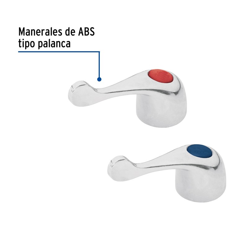 Foset Basic MM-700, Juego 2 manerales, lavabo, palanca