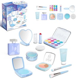 Makeup Kit Play Set, Pretend Makeup Toys for Girls Gifts 3 4 5 Years Old (Not Contains Real Cosmetics) (Purple)