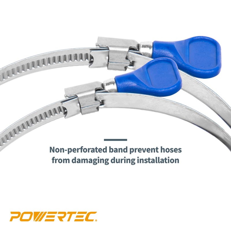 POWERTEC 70120 4 Inch Key Hose Clamp, Thumb Screw Key