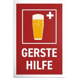 DankeDir! Barley Aid Sign Plastic 30 x 20 cm Alcohol Party Photo Booth Requiste Gift JGA Gift Birthday Gift Funny Saying Birthday Decoration Party Decoration