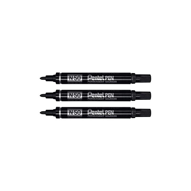 Pentel N50 Permanent Markers Pens Pack of 3 Paste 2
