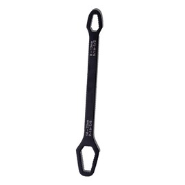 EDIONS Double-Ended Wrench, 8mm-22mm(5/16-7/8 Inch) Double End Multifunctional Universal Wrench for Set Screw Nuts or Remove │ Self-Tightening Universal Wrench Repair Tools (Black)