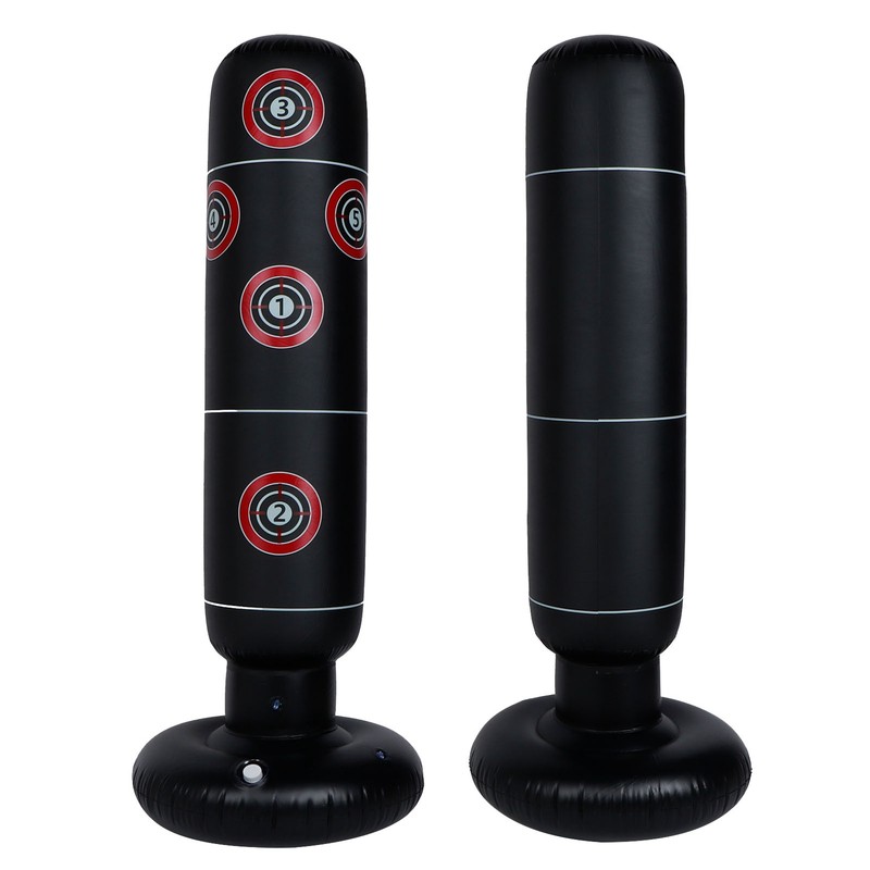 160cm Inflatable Punching Bag Boxing Post Sandbag Kids Training Exercising