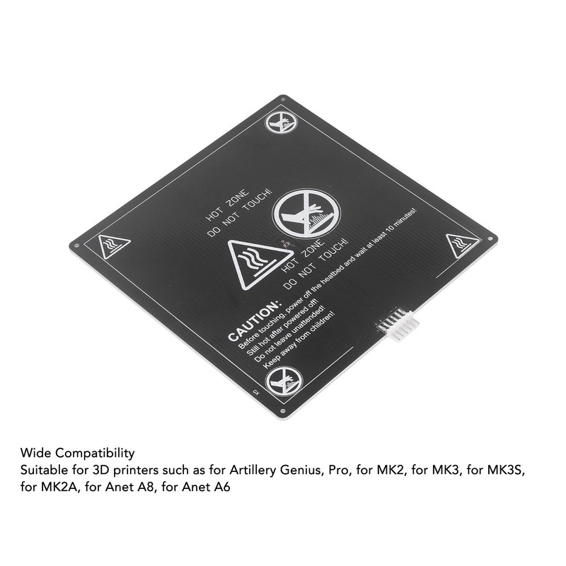 3D Printer Heated Bed 220x220mm 3mm Thick Aluminum Hot Bed