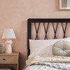 Walker Edison Full Transitional Geometric X Pattern Headboard Solid Wood