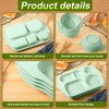 24 Pcs Wheat Straw Dinnerware Cutlery Set for Aldult Including