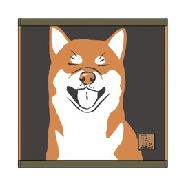 Marushin 0765001400 Carry Towel, Hand Towel, Wonderful Piece, Love Eyes _ Shiba Inu, Compact, Handkerchief, Character, 100% Cotton, Antibacterial, Odor Resistant, Present, Gift, Birthday