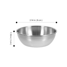 Set of 4 Mini Dip Bowls Stainless Steel Sauce Bowls Round Spice Dishes Sushi Dip Bowl Saucers Bowl Mini Appetizer Plates