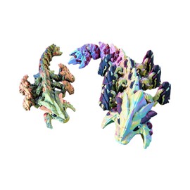 Dune Striker Articulating Fidget Dragon - Dragon Series - Articulated Joints - Mystery Colors Various Sizes - ADHD, Stress, Anxiety Relief Toys (Small - 7.5")