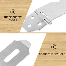 VILLCASE 20 Pack Door Hasp Latch Lock, 2 inch Stainless Steel Security Padlock Hasp Small Lock Door Gate Lock Hasp Clasp for Shed, Cabinet, Furniture, Drawer, Barn Door