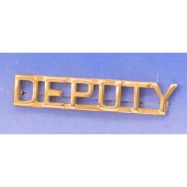 BLACKINTON 5/16"-DEPUTY- Letter Collar BLACKINTON Rank Insignia GOLD Finish PIN