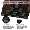 Sweetmet Pro2.0 Clip in Hair Extensions Real Human Hair 22inch