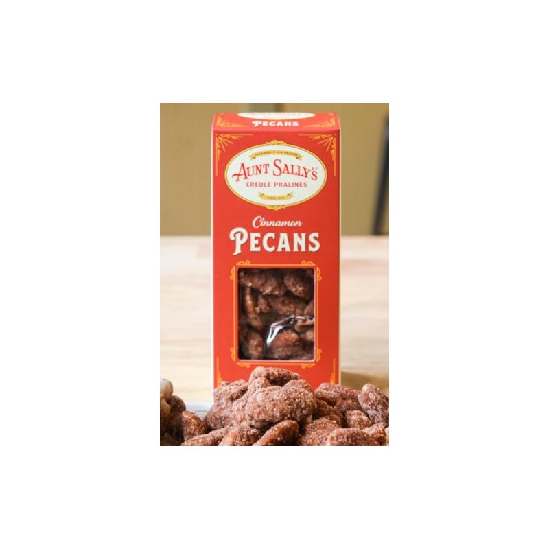 Aunt Sally's Pralines- Cinnamon Coated Pecans- 5 oz box