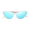 Body Glove Women's Lana Sunglasses Polarized Cat Eye, White, 61