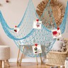 Abizarch 2 Pcs Fish Netting Decoration Beige Nautical Fish Net