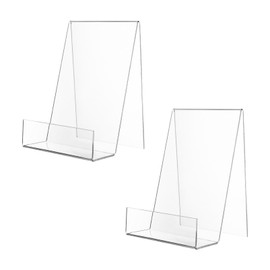 COHEALI Book Stand, Tabletop, Acrylic Stand, Display Stand, Transparent, Office, School Supplies, Set of 5, Cookbook Holder, Book Stand, PC Stand, Magazine, Newspaper, File, Display, Display Stand