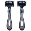 Dual leg thinning razor like She's Line Man, 1 pack, 2 pieces / 쉬즈라인 맨처럼 듀얼 다리숱 면도기, 1개입, 2개