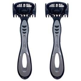 Dual leg thinning razor like She's Line Man, 1 pack, 2 pieces / 쉬즈라인 맨처럼 듀얼 다리숱 면도기, 1개입, 2개