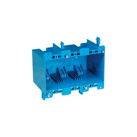 Carlon Lamson & Sessons Carlon 53/4 in. PVC 3 Gang Outlet Box Blue Rectangle set Blue 1 set