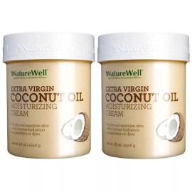 Naturewell Extra Virgin Coconut Oil Moisturizing Cream, 2Pack ( 453.5g Each)